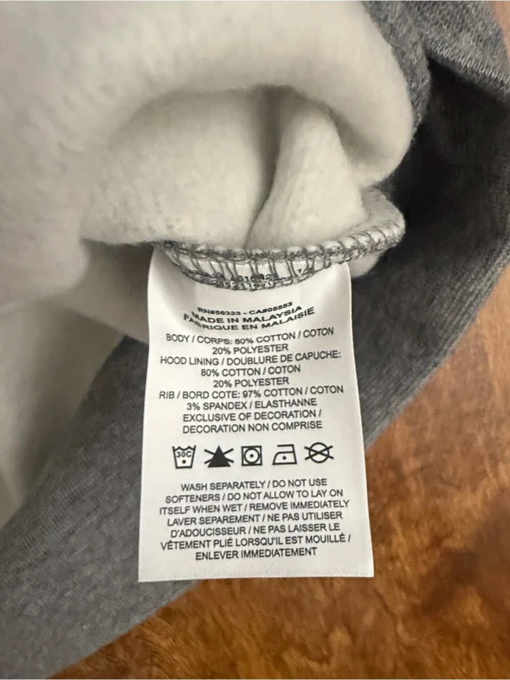 Jordan Toronto Grey Pullover Hoodie with Red Logo
